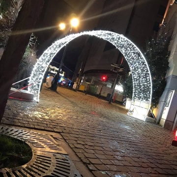 Outdoor LED Christmas Arch Lights with 3D Motif