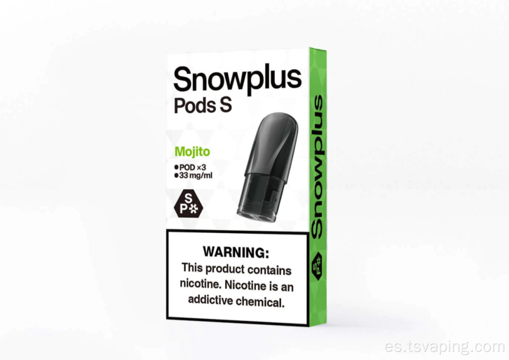 Snowplus pods vaporizador vainas de aceite de aceite de aceite