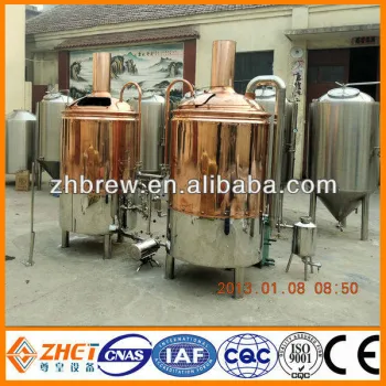300L red copper hotel brewed plants