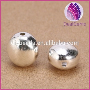 Smooth flat round silver 925 spacer beads