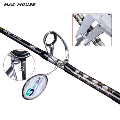 MADMOUSE Heavy Ocean Boat Fishing Rod 1.8m 480g Metal Wheel Seat Jigging Saltwater Fishing