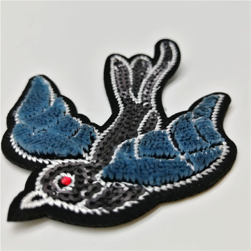 Patch de broderie oiseau brosse à dents personnalisé