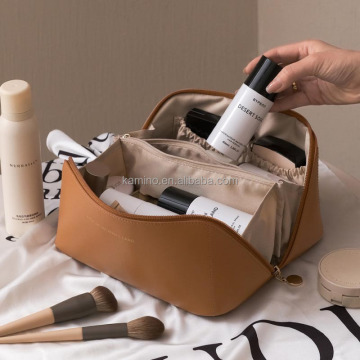 Custom Eco-Friendly Travel PU Leather Cosmetic Makeup Bag and Mini Zipper Pouch