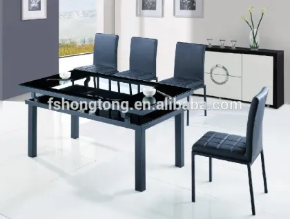 glass dining sets/kitchen table/metal dining table