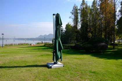 Outdoor Roman umbrellas without lights