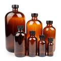 1000 ml Amber Boston Liquid Medicine Glass Bottle