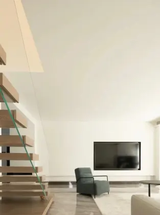 Modern Indoor Wooden Boxes Hanging Stairs Floating Stairs