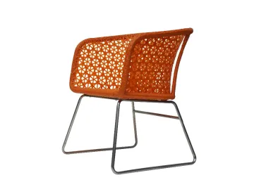 All Weather Wicker Stacking High Back Wicker Dining Chair outdoor Rattan Chair