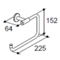 Chrom -Toilettenpapierhalter ohne Deckel