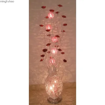 New design for bed room Hand-woven Art Aluminum Floor Lamp