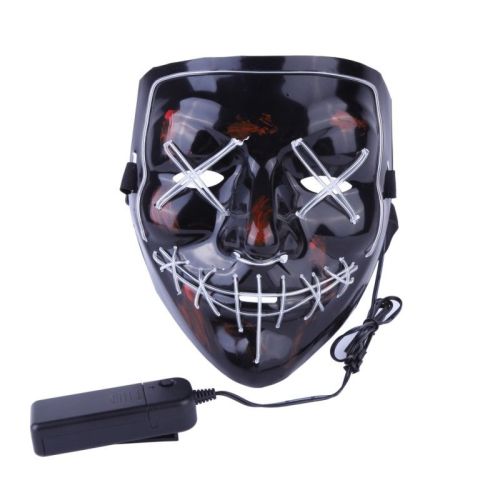 Disposable Non-Woven Mask Halloween decoration light up glowing LED party mask Manufactory