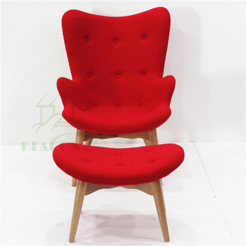 Red Fabric Recliner Chair