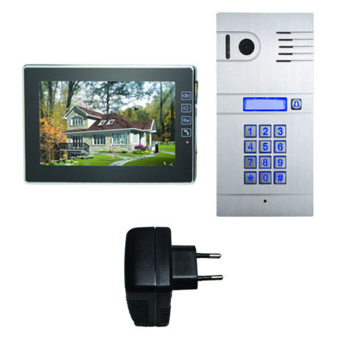 7" wired Video door phone with code access and nameplate