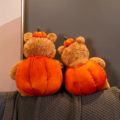 Halloween Bear Pumpkin Plush Toy - Christmas Decorations