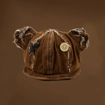 Vintage Japanese Bear Doll Hat - American Autumn Fashion Trend