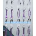 Vente en gros ovale violet perle simple conception de rideau guirlande décorative de perle de cristal