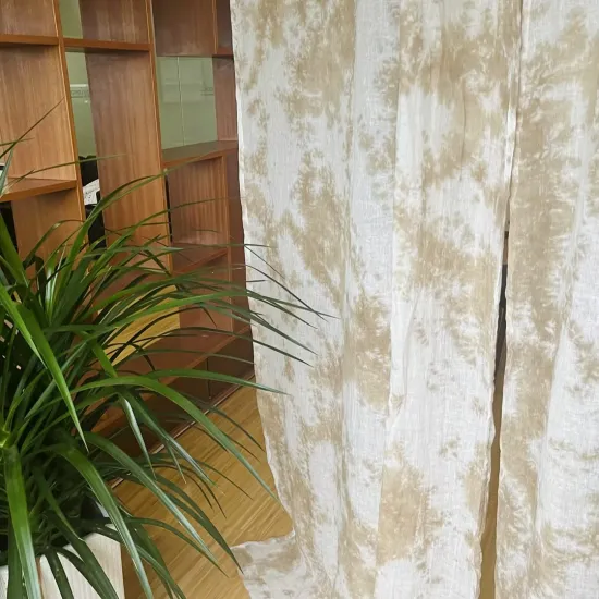 Linen Blackout Sheer Curtain for Bedroom and Living Room Decor - 100% Linen Flax Window Curtain