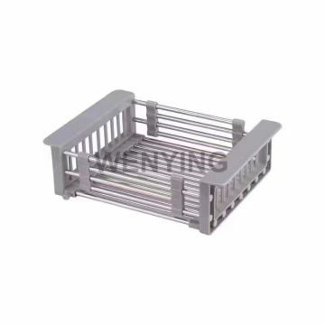 Modern Black Freestanding Kitchen Drain Basket with 3-Year Warranty