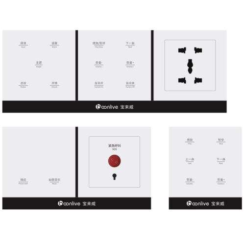 quatre hôtels tactiles Smart Wall Switch