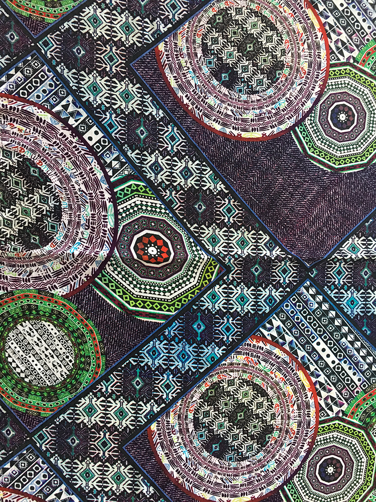 Ethnic Texture Rayon Challis 30S Printing Woven Fabric