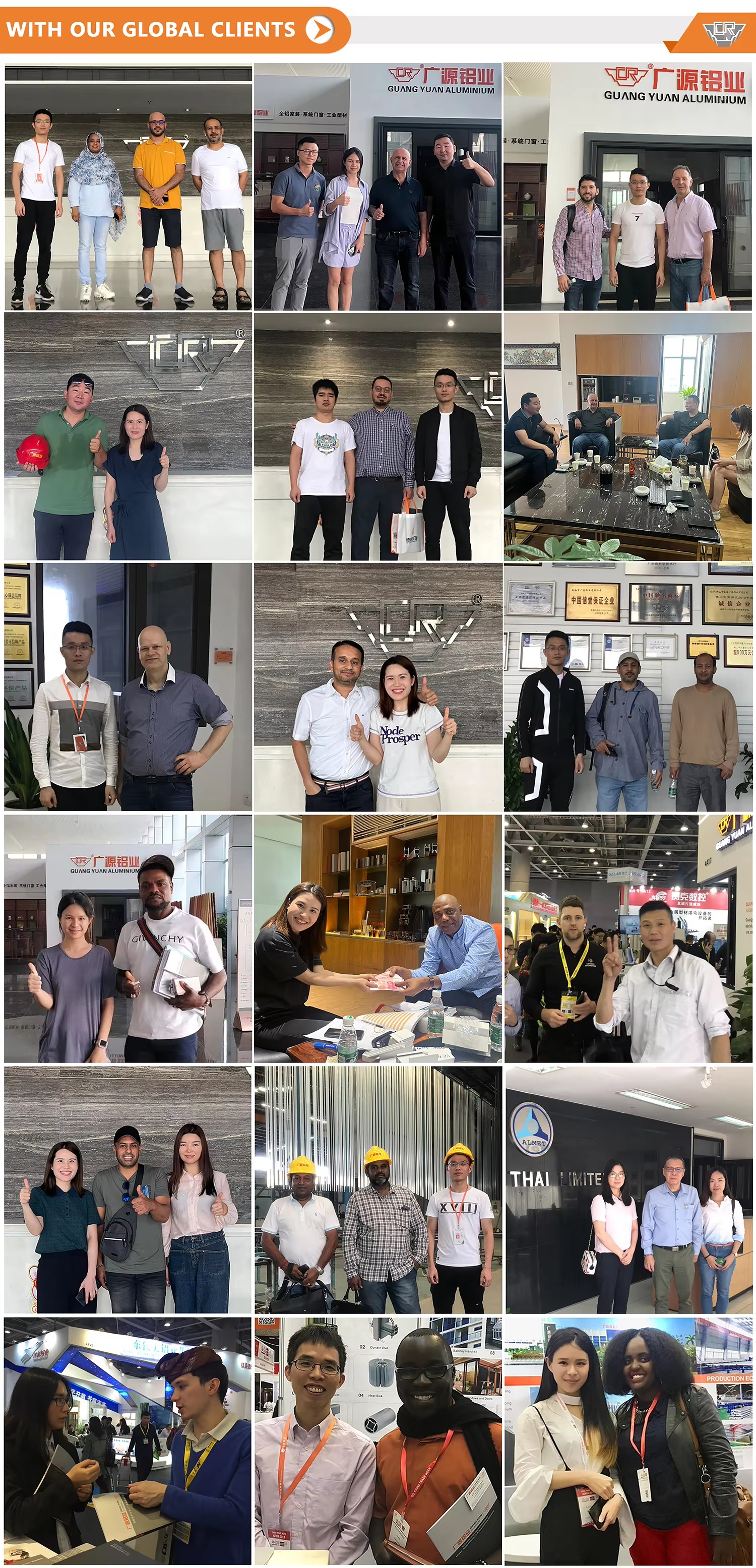 with our global clients