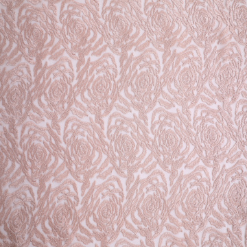 Newest Rose Flower Design Embroidery Fabric For Garment