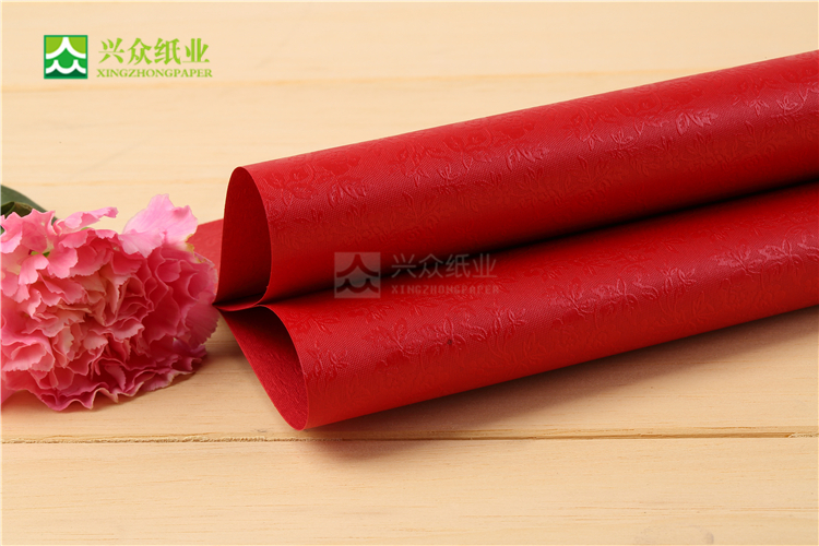 Rose Embossing Leather Paper