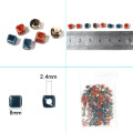 20pcs par sac Perles en céramique carré 8 mm