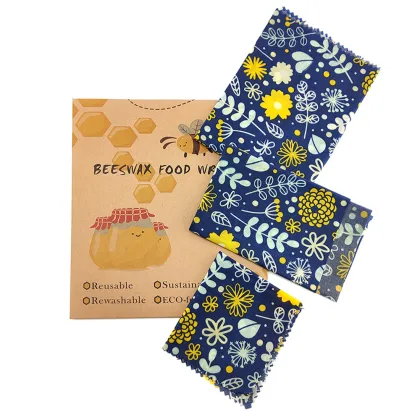 1PC Zero Waste Food Wrap Beeswax Reusable Beeswax Wrap Sustainable Plastic Free Beeswax Food Storage Wrap EcoFriendly Snack Wrap