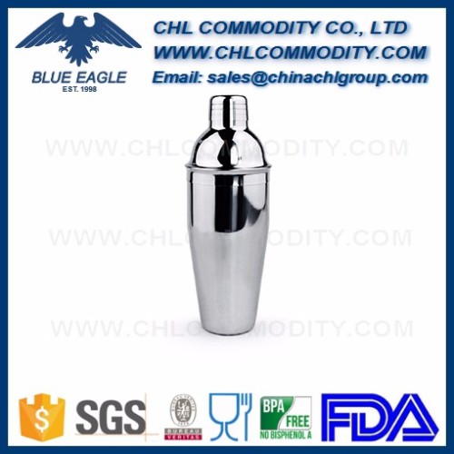 Custom stainless steel cocktail shaker,logo printing stainless steel bar shaker