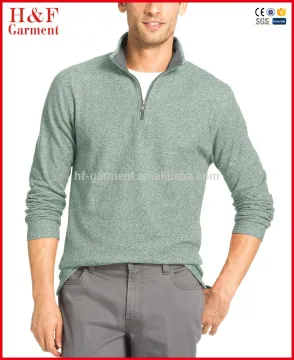 2017 latest hot sale colorful cotton/polyester zip fleece pullover mens