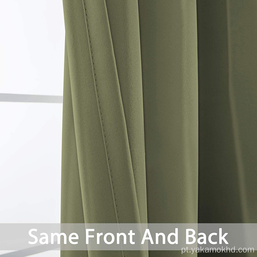 Sage Blackout Curtains 84 polegadas de comprimento