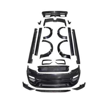 ランドローバーレンジローバーベラー用のカーボンファイバーボディキット - フロントバンパー、フレア、リップ、リアディフューザー、サイドスカート、トランクスポイラー