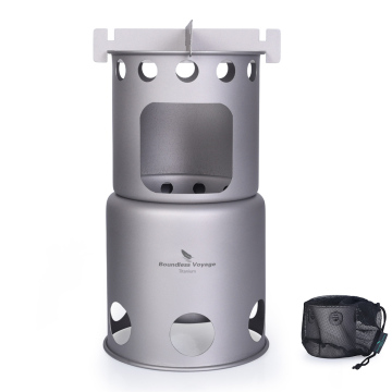 Boundless Voyage Ultralight Titanium Wood Stove for Camping and Backpacking