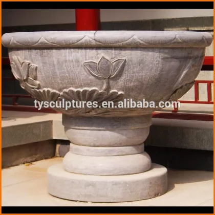 Handmade large stone flower pot