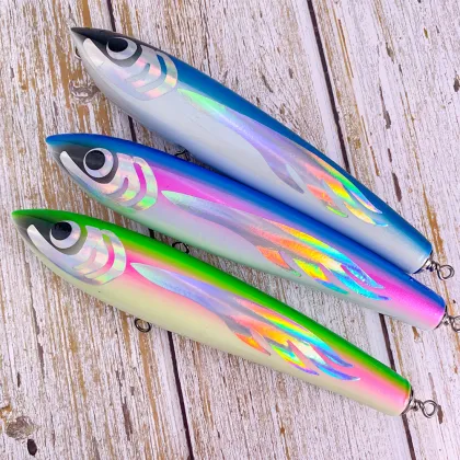 18cm Wooden Pencil Bait Lure 120g for Ocean GT Tuna Fishing
