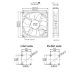 120x25 DC Cooling DC wentylator A8 Tekstylia domowa