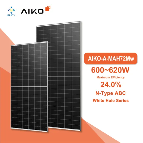 Aiko Solar ABC Full Black Mono Panels: 600W to 620W N-Type ABC White Hole Series Solar Panels
