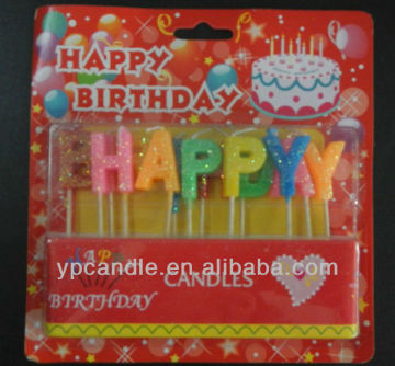 Happy Birthday letter candle
