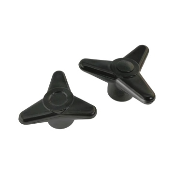 Black Bakelite Triangular Arrow Knob with Brass Thread for Fitness Equipment