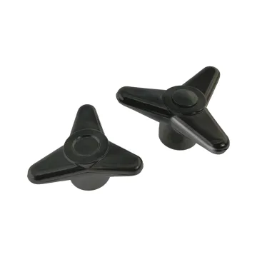 Black Bakelite Triangular Arrow Knob with Brass Thread for Fitness Equipment