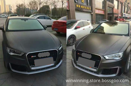 Front Bumper Grille Upgrade for 2014-2016 Audi A3 8V - Honeycomb AUDI RS3 Style Radiator Grille with quattro
