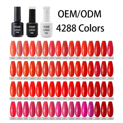 OEM 4288 UV Gel Polish - Custom Logo Nail Polish 15ml - HEMA Free Nail Gel Supply