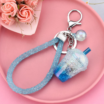 Hot Cup Glitter Keychains