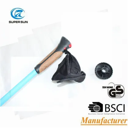 Supersun outdoor mountain climbing stick aluminum ultralight adjustable mountaineering trekking pole