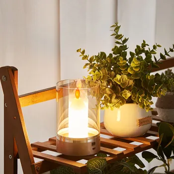 Candle Flame Shaped Tabletop Decoration USB Power Atmosphere LED Smart Home Light