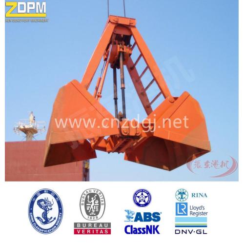 Rope clamshell mechanical grab bucket
