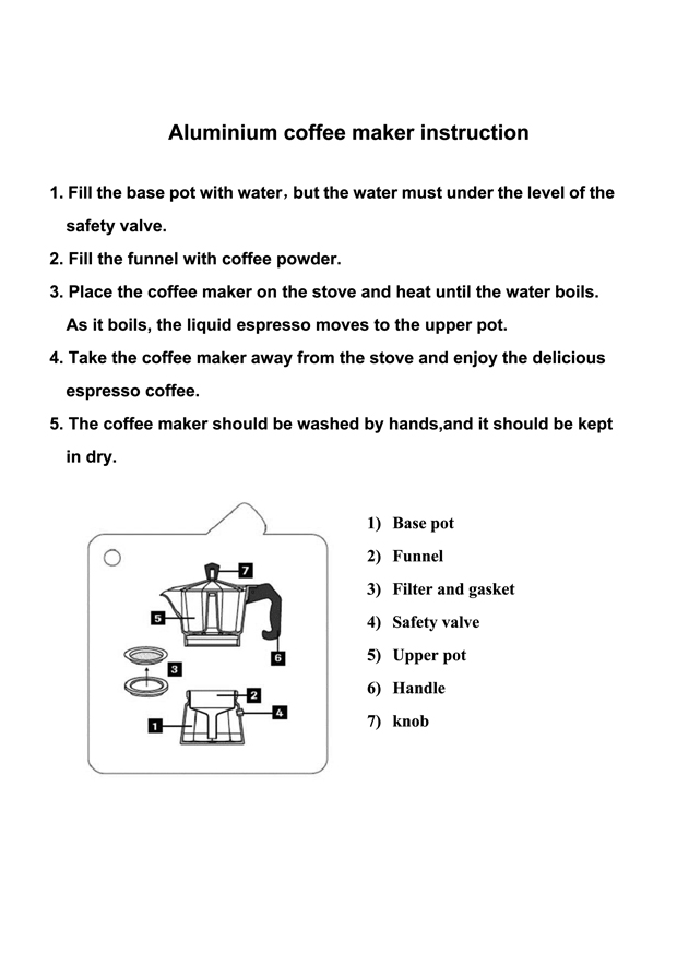 Aluminium Stove Top Coffee Maker China Manufacturers Suppliers Factory