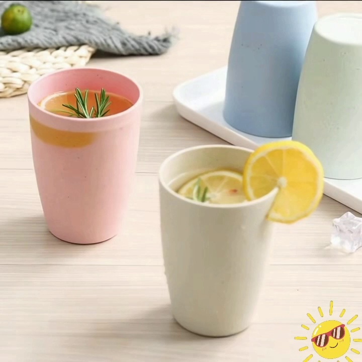 Reusable plastic drinking cup