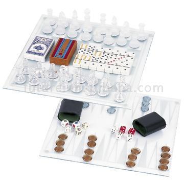 7 in 1 game set,chess,checker,backgammon,cribbage,playing card,glass game,game,travel game,table game,dice cup,casino,gambling